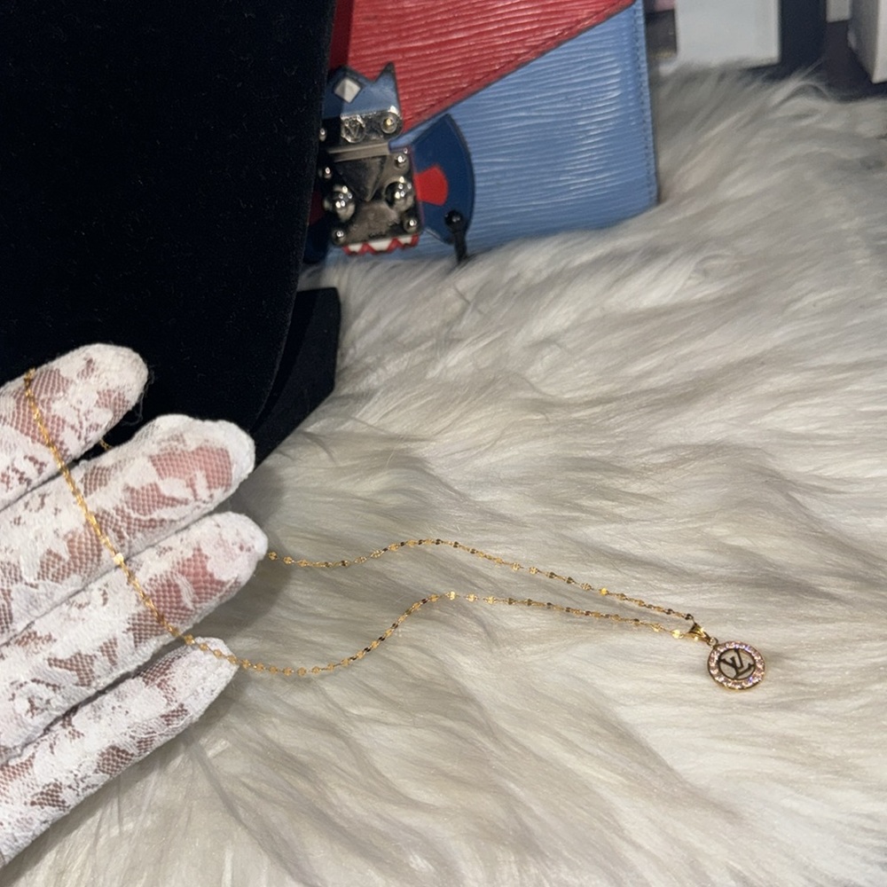 21k Solid Gold Chain Neckless Lightweight Brand S… - image 6